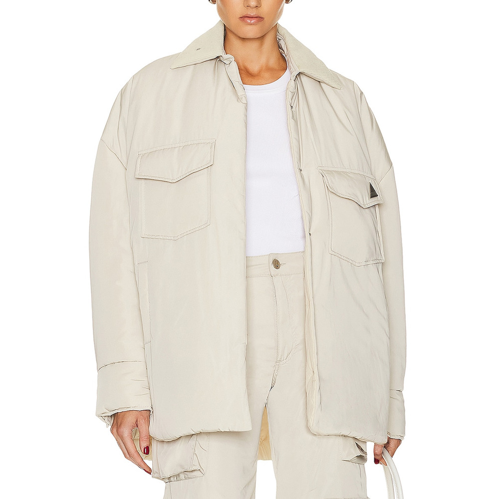 The Attico Short White Polyester Coat Size 6